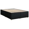 vidaXL Boxspringbett mit Matratze Schwarz 160x200 cm Stoff