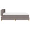 vidaXL Boxspringbett mit Matratze Taupe 200 x 140 cm Polyester