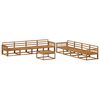 vidaXL Outdoor-Sofagarnitur 9 pcs Natur Massivholz Akazie