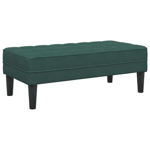 vidaXL Bank mit Kissen Dunkelgr&uuml;n 113 x 57 x 39 cm Samt