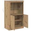 vidaXL LED-Sideboard Artisan-Eiche 60,5 x 37 x 100 cm Holzwerkstoff