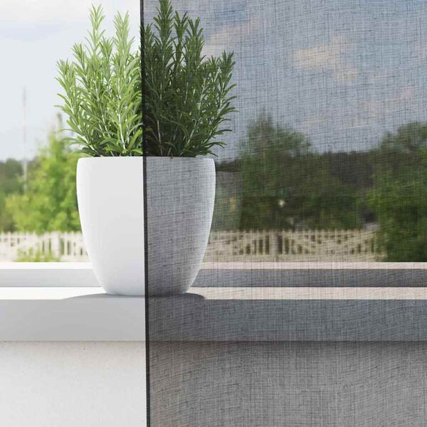 vidaXL Voile Vorhänge mit Stangentaschen 2 Stk. Schwarz