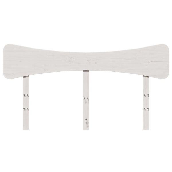 vidaXL Kopfteil Wei&szlig; 150 cm Massivholz Kiefer