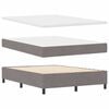 vidaXL Boxspringbett mit Matratze mit LED Taupe 140 x 200 cm Stoff