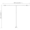 vidaXL Standmarkise Manuell Einziehbar 300x250 cm Anthrazit