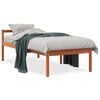 vidaXL Seniorenbett Wachsbraun 90x200 cm Massivholz Kiefer