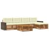 vidaXL Outdoor-Sofagarnitur 6 pcs Natur und Creme 79 x 79 x 37 cm