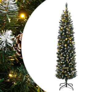 vidaXL K&uuml;nstlicher Weihnachtsbaum Schlank 150 LEDs 120 cm