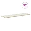 vidaXL Gartenbank-Auflagen 2 Stk. Melange Creme 200x50x7 cm Stoff