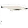 vidaXL Markise Manuell Einziehbar mit LED 350x250 cm Creme