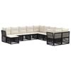 vidaXL Gartensofa-set 11 pcs Schwarz Poly-Rattan