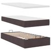 vidaXL Ottoman-Bett mit Matratze Dunkelbraun 90x190 cm Stoff