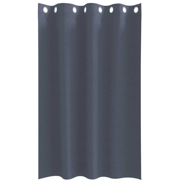 vidaXL Verdunkelungs-Vorh&auml;nge mit Ringen 2 pcs Anthrazit 175 x 140 cm