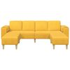 vidaXL Sofa mit Kissen Helles Gelb 250 x 188 x 76 cm Cordstoff