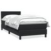 vidaXL Boxspringbett mit Matratze Schwarz 80x220 cm Samt