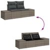 vidaXL Garten-Sofa-Set mit Kissen 11 pcs Hellgrau und Dunkelgrau