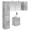vidaXL Badezimmerschrank-Set 5 stk. Betongrau Holzwerkstoff