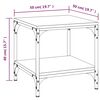 vidaXL Couchtisch Räuchereiche 50x50x40 cm Holzwerkstoff