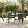 vidaXL Garten Essgruppe mit Kissen 5 pcs Schwarz Poly-Rattan