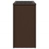 vidaXL Garten-Beistelltisch mit Glasplatte Braun 58x27,5x55 cm Rattan