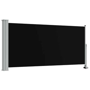 vidaXL Ausziehbare Seitenmarkise 120x300 cm Schwarz