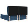 vidaXL Boxspringbett mit Matratze Dunkelgrau 90x190 cm Blau Stoff