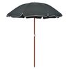 vidaXL Sonnenschirm mit Stahl-Mast 180 cm Anthrazit