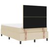 vidaXL Boxspringbett mit Matratze mit LED Creme 120 x 190 cm Stoff