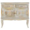 vidaXL Sideboard Grau 80x35x70 cm Mango Massivholz