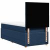 vidaXL Boxspringbett mit Matratze Blau 90x200 cm Stoff