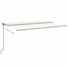 vidaXL Markise Manuell Einziehbar mit LED 500x300 cm Creme