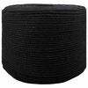 vidaXL Baumwollzwirn 4 mm 250 m Schwarz 100% Baumwolle