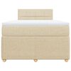 vidaXL Boxspringbett mit Matratze Creme 120x200 cm Stoff