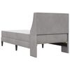 vidaXL Bettgestell mit Matratze mit Matratze Hellgrau 90 x 190 cm Samt