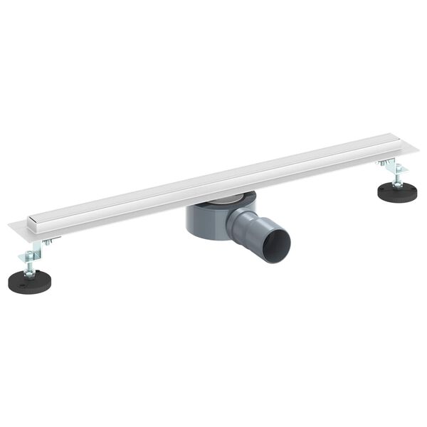 vidaXL 360&deg; Duschablauf mit slim Modell Silber 60 cm Edelstahl 304