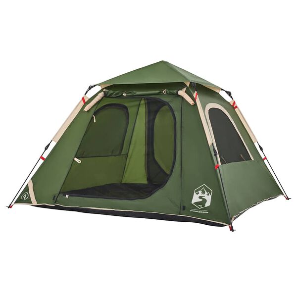 vidaXL Kuppel-Campingzelt 4 Personen Grün Quick Release