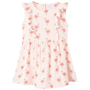 Kinderkleid mit R&uuml;schen Zartrosa 92