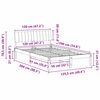 vidaXL Bettgestell Braun und Taupe 120 x 190 cm Massivholz Kiefer