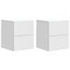 vidaXL Wandmontierter Nachttisch 2 pcs Wei&szlig; 33 x 34,5 x 40 cm
