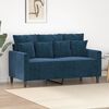 vidaXL 2-Sitzer-Sofa Blau 120 cm Samt