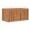 vidaXL Hochbeet 100x50x50 cm Massivholz Teak