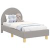 vidaXL Kinderbettgestell mit Kopfteil Hellgrau 70 x 140 cm Schafstoff