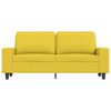 vidaXL 2-Sitzer-Sofa Hellgelb 140 cm Stoff