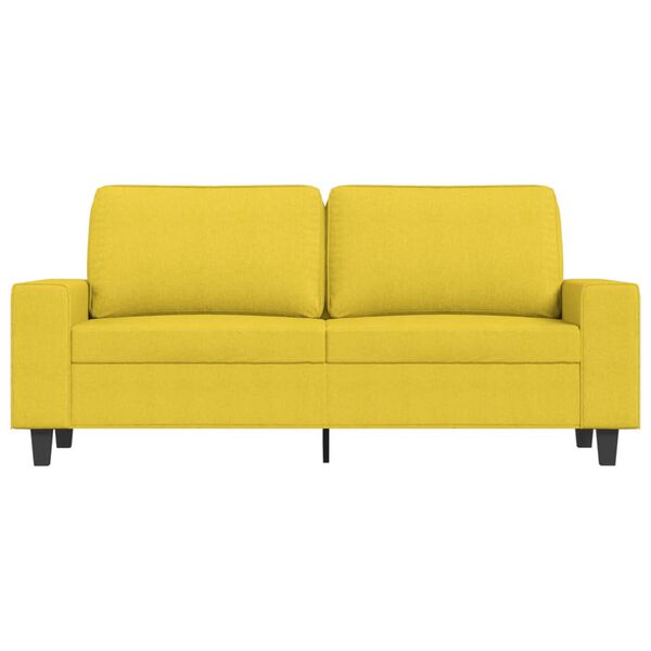 vidaXL 2-Sitzer-Sofa Hellgelb 140 cm Stoff