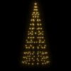 vidaXL LED-Weihnachtsbaum f&uuml;r Fahnenmast 200 LEDs Warmwei&szlig; 180 cm