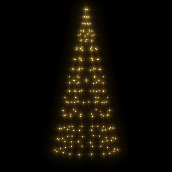vidaXL LED-Weihnachtsbaum f&uuml;r Fahnenmast 200 LEDs Warmwei&szlig; 180 cm