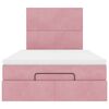 vidaXL Ottoman-Bett mit Matratzen & LEDs Rosa 120x190 cm Samt