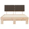 vidaXL Bettgestell mit gepolstertem Kopfteil Taupe 140 x 190 cm