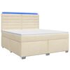 vidaXL Boxspringbett mit Matratze Creme 140 x 190 cm Stoff