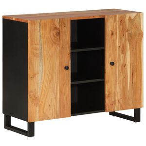 vidaXL Sideboard mit 2 T&uuml;ren 90x33x75 cm Massivholz Akazie